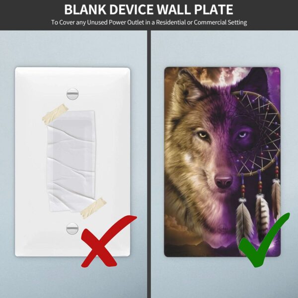1Pcs Wolf Dream catcher Light Switch Plate  Wall Plate Cover Decorative  Switch Cover Plate  Switch Plates And Outlet Covers  Outlet Covers  Wall Plate Cover Decorative - Image 4