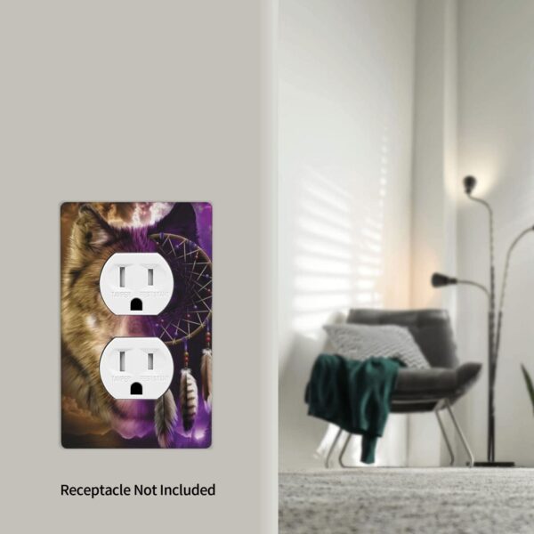 1Pcs Wolf Dream catcher Light Switch Plate  Wall Plate Cover Decorative  Switch Cover Plate  Switch Plates And Outlet Covers  Outlet Covers  Wall Plate Cover Decorative - Image 4