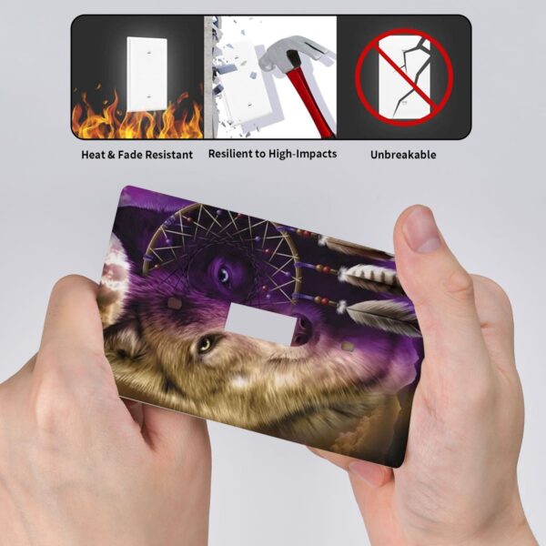 1Pcs Wolf Dream catcher Light Switch Plate  Wall Plate Cover Decorative  Switch Cover Plate  Switch Plates And Outlet Covers  Outlet Covers  Wall Plate Cover Decorative - Image 3