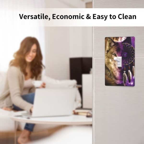 1Pcs Wolf Dream catcher Light Switch Plate  Wall Plate Cover Decorative  Switch Cover Plate  Switch Plates And Outlet Covers  Outlet Covers  Wall Plate Cover Decorative - Image 4