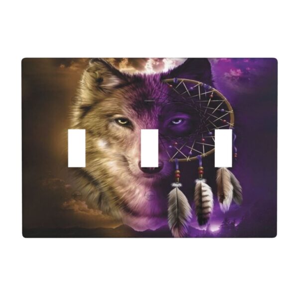 1Pcs Wolf Dream catcher Light Switch Plate  Wall Plate Cover Decorative  Switch Cover Plate  Switch Plates And Outlet Covers  Outlet Covers  Wall Plate Cover Decorative