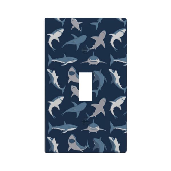 1Pcs Blue Shark Wall Plates decorative light switch cover plate Light Switch Cover Plate Decorative Wall Plate outlet covers wall plate