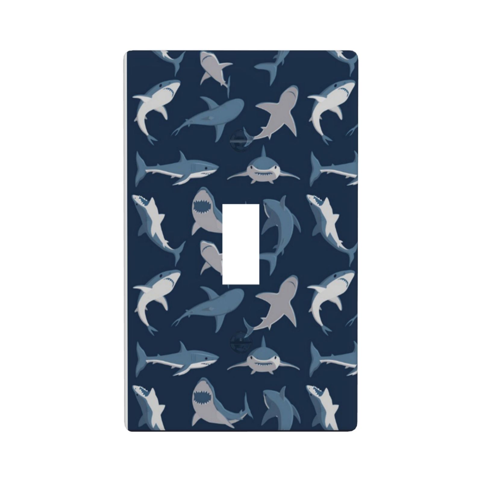 1Pcs Blue Shark Wall Plates decorative light switch cover plate Light Switch Cover Plate Decorative Wall Plate outlet covers wall plate