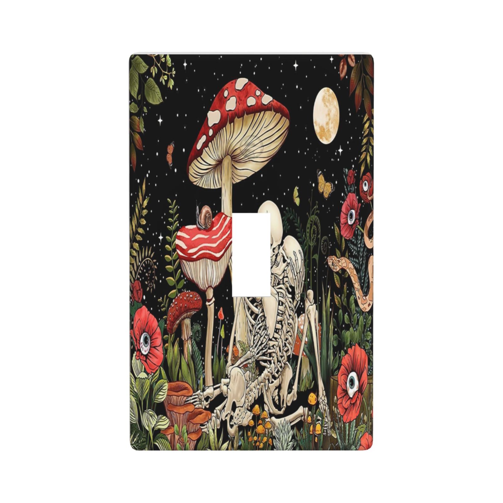 1Pcs Mushroom Skull Skeleton Moon Wall Plates decorative light switch cover plate Light Switch Cover Plate Decorative Wall Plate outlet covers wall plate