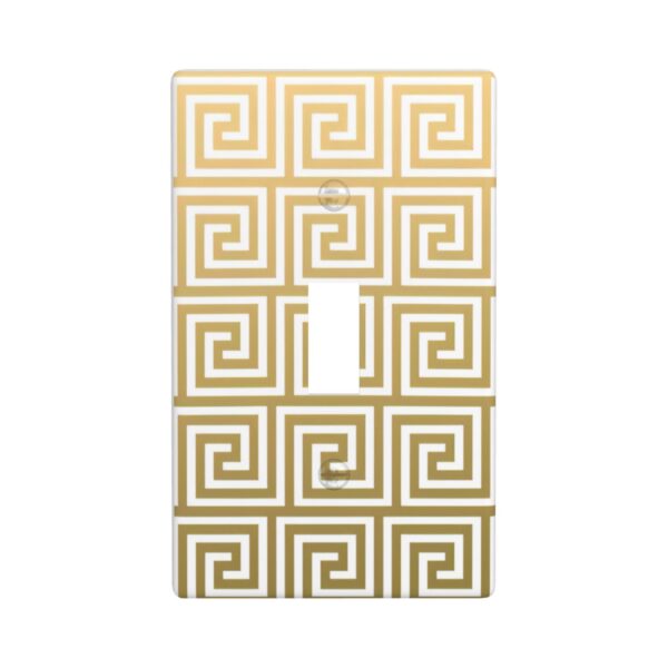 1Pcs White Greek Key Pattern Wall Plates decorative light switch cover plate Light Switch Cover Plate Decorative Wall Plate outlet covers wall plate