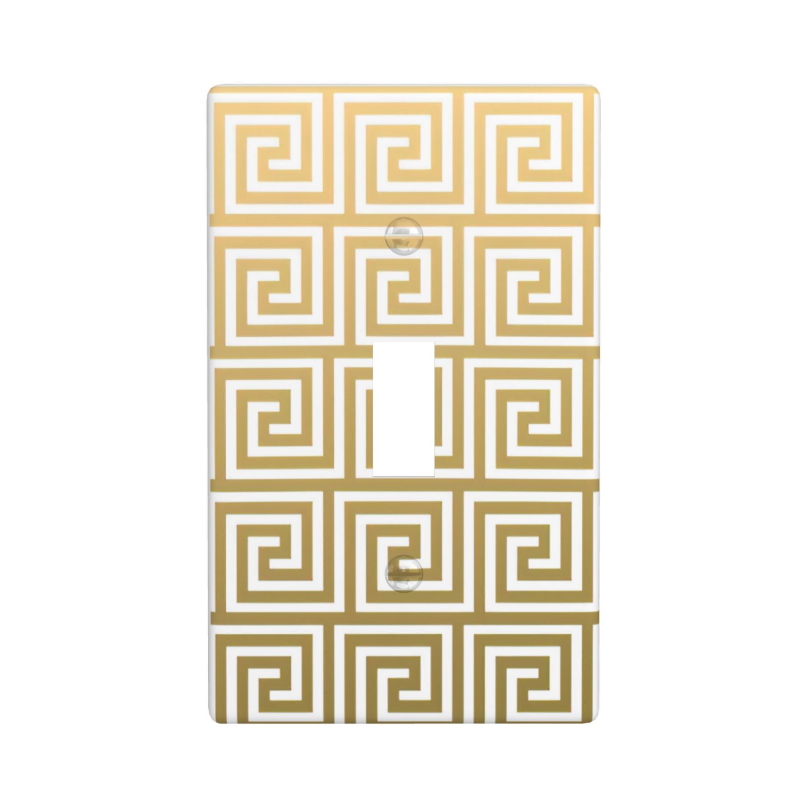 1Pcs White Greek Key Pattern Wall Plates decorative light switch cover plate Light Switch Cover Plate Decorative Wall Plate outlet covers wall plate