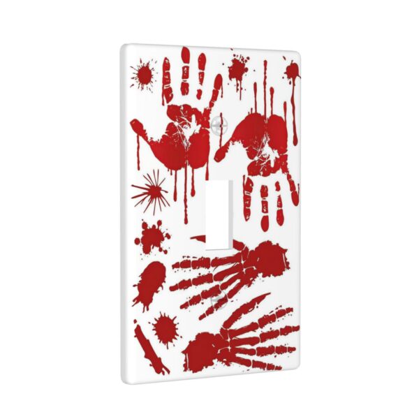 1Pcs Halloween Bloody Handprint Footprint Wall Plates decorative light switch cover plate Light Switch Cover Plate Decorative Wall Plate outlet covers wall plate - Image 2