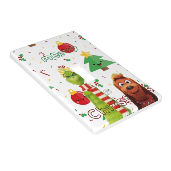 1Pcs Grinch and Dog Photo Background Merry Christmas Wall Plates decorative light switch cover plate Light Switch Cover Plate Decorative Wall Plate outlet covers wall plate - Image 4