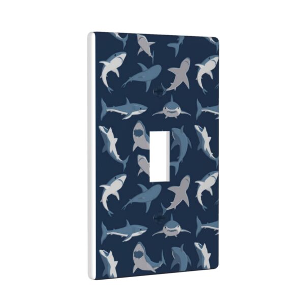 1Pcs Blue Shark Wall Plates decorative light switch cover plate Light Switch Cover Plate Decorative Wall Plate outlet covers wall plate - Image 2