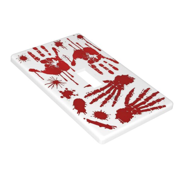 1Pcs Halloween Bloody Handprint Footprint Wall Plates decorative light switch cover plate Light Switch Cover Plate Decorative Wall Plate outlet covers wall plate - Image 3