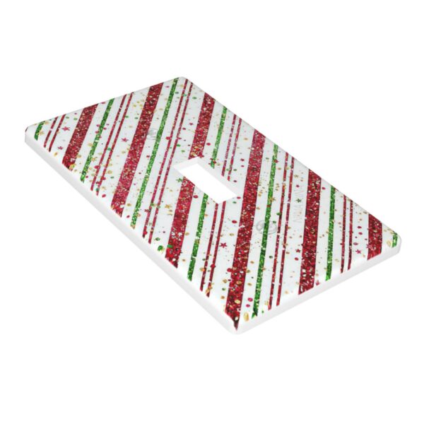 1Pcs Candy-Cane-Stripes Red Green Star Christmas Holiday Wall Plates decorative light switch cover plate Light Switch Cover Plate Decorative Wall Plate outlet covers wall plate - Image 2