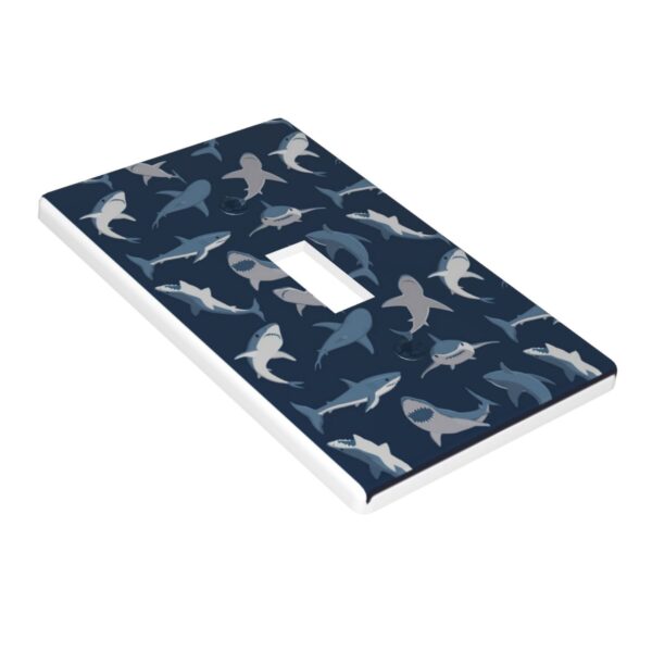 1Pcs Blue Shark Wall Plates decorative light switch cover plate Light Switch Cover Plate Decorative Wall Plate outlet covers wall plate - Image 4