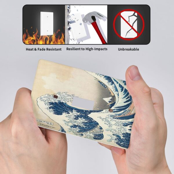 1Pcs The Great Wave off Kanagawa Wall Plates decorative light switch cover plate Light Switch Cover Plate Decorative Wall Plate outlet covers wall plate - Image 4