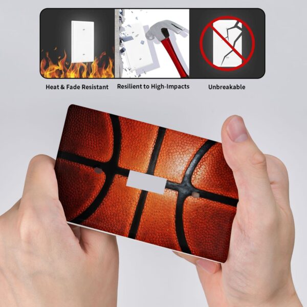 1Pcs Interesting basketball pattern Wall Plates decorative light switch cover plate Light Switch Cover Plate Decorative Wall Plate outlet covers wall plate - Image 4