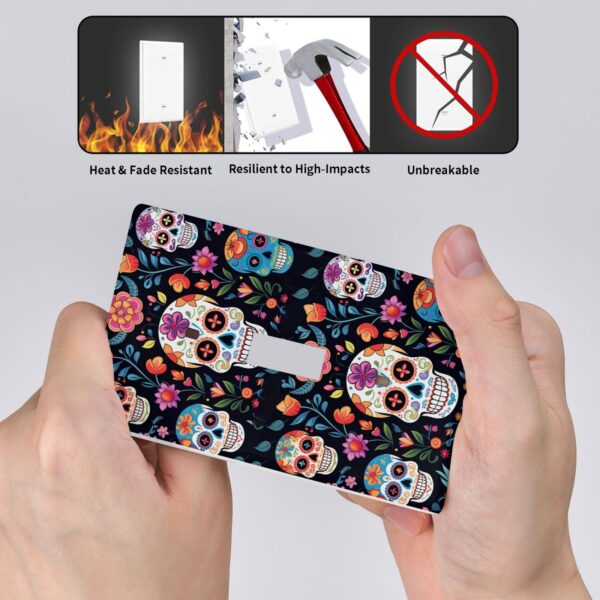 1Pcs Colored skull Wall Plates decorative light switch cover plate Light Switch Cover Plate Decorative Wall Plate outlet covers wall plate - Image 3