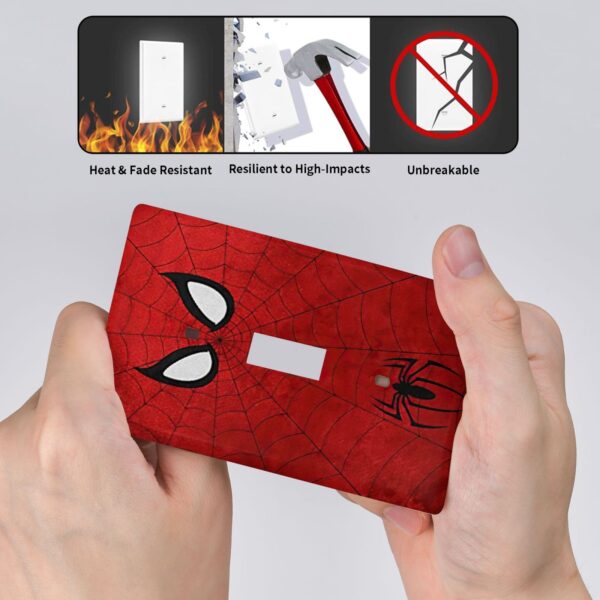 1Pcs Red Spider Web Wall Plates decorative light switch cover plate Light Switch Cover Plate Decorative Wall Plate outlet covers wall plate - Image 4