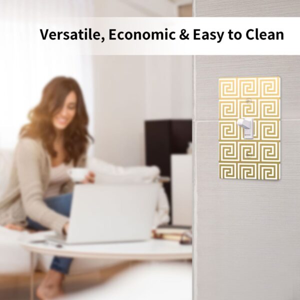 1Pcs White Greek Key Pattern Wall Plates decorative light switch cover plate Light Switch Cover Plate Decorative Wall Plate outlet covers wall plate - Image 4