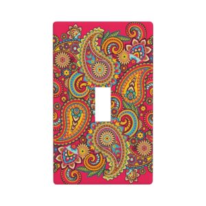 1Pcs Colorful Paisley Floral red Vintage Wall Plates decorative light switch cover plate Light Switch Cover Plate Decorative Wall Plate outlet covers wall plate