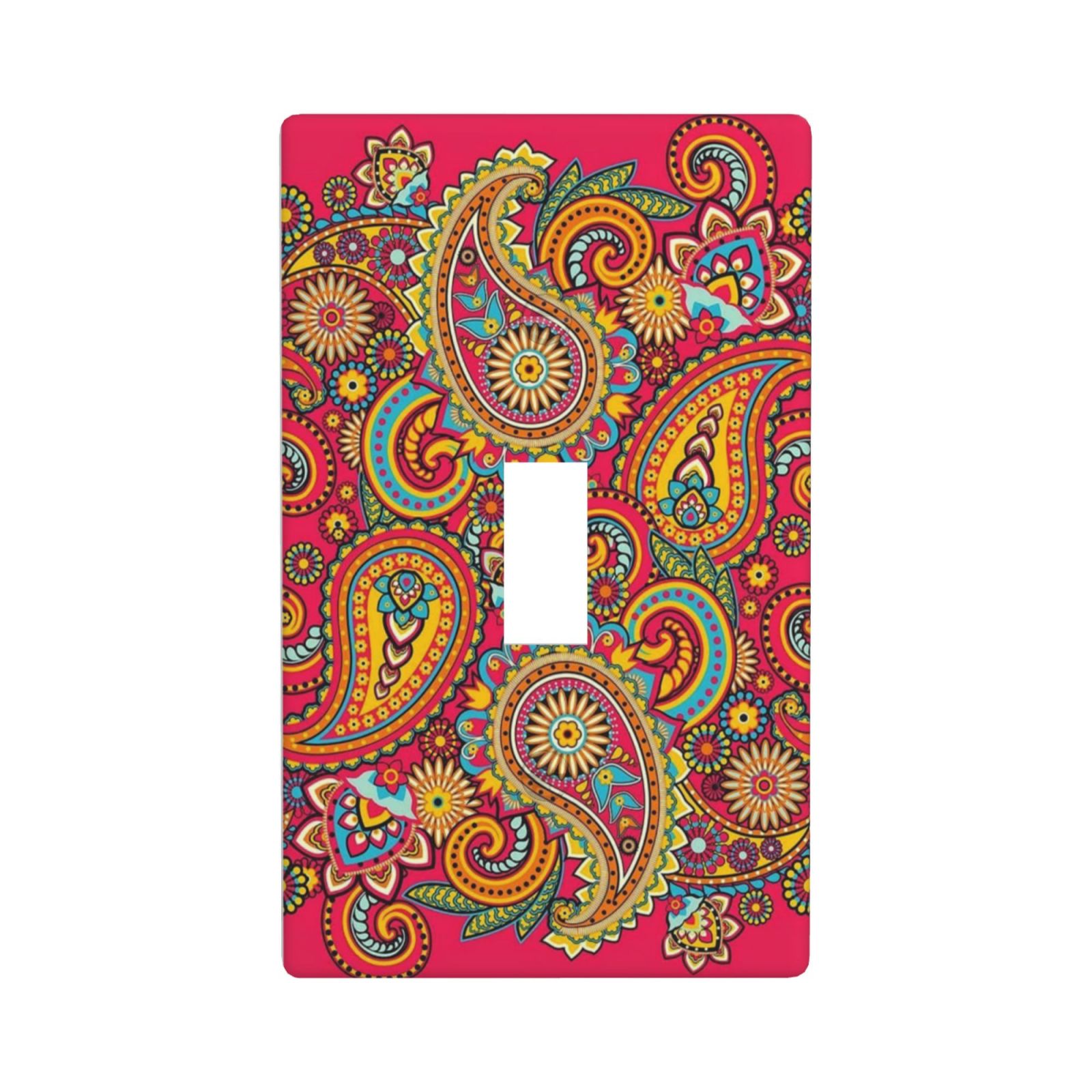 1Pcs Colorful Paisley Floral red Vintage Wall Plates decorative light switch cover plate Light Switch Cover Plate Decorative Wall Plate outlet covers wall plate