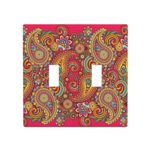 1Pcs Colorful Paisley Floral red Vintage Wall Plates decorative light switch cover plate Light Switch Cover Plate Decorative Wall Plate outlet covers wall plate
