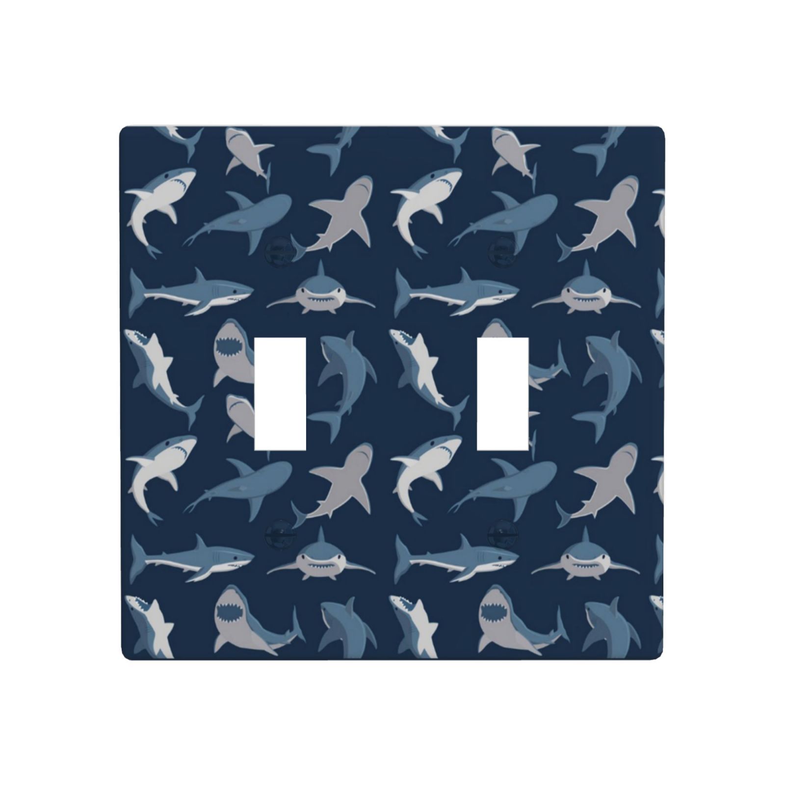 1Pcs Blue Shark Wall Plates decorative light switch cover plate Light Switch Cover Plate Decorative Wall Plate outlet covers wall plate
