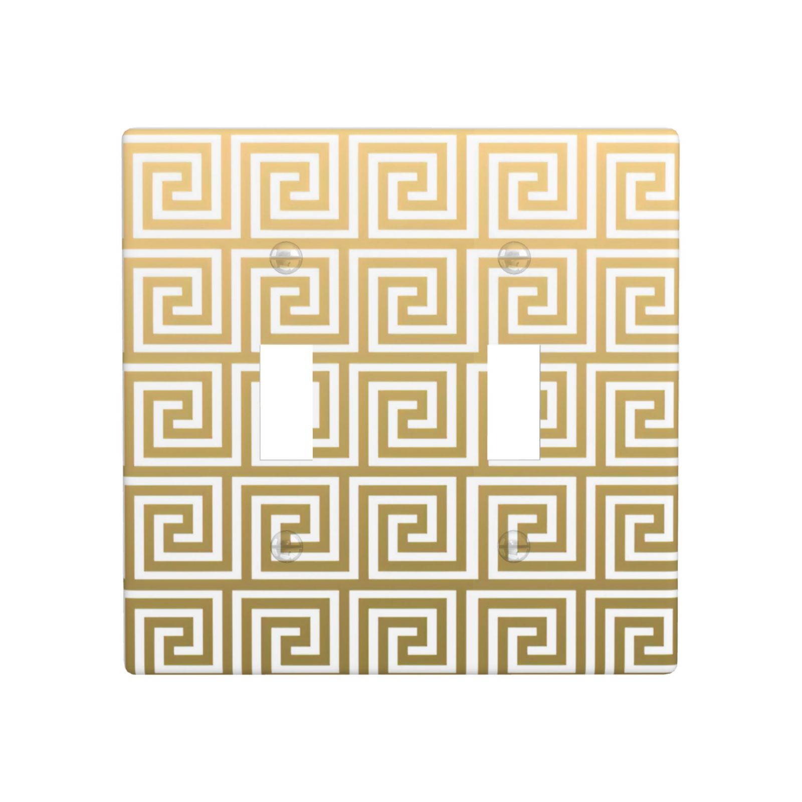 1Pcs White Greek Key Pattern Wall Plates decorative light switch cover plate Light Switch Cover Plate Decorative Wall Plate outlet covers wall plate