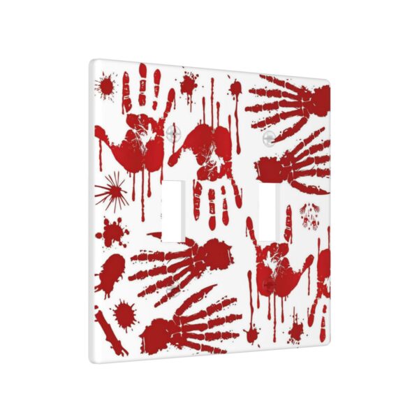 1Pcs Halloween Bloody Handprint Footprint Wall Plates decorative light switch cover plate Light Switch Cover Plate Decorative Wall Plate outlet covers wall plate - Image 3