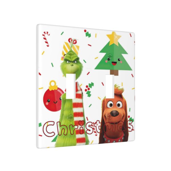 1Pcs Grinch and Dog Photo Background Merry Christmas Wall Plates decorative light switch cover plate Light Switch Cover Plate Decorative Wall Plate outlet covers wall plate - Image 3