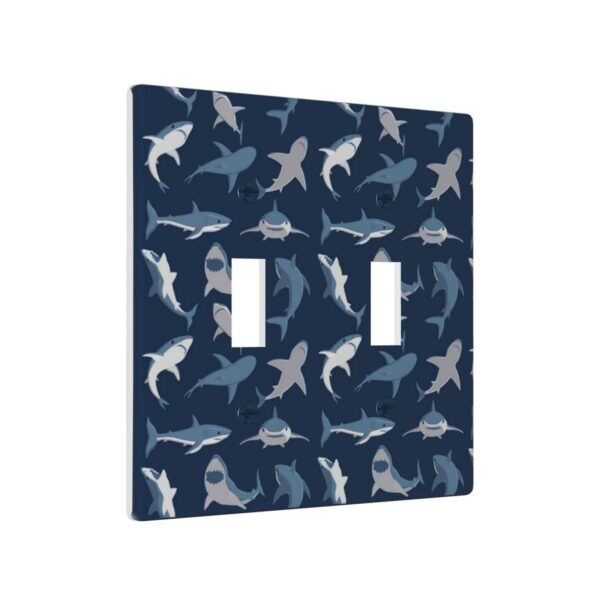 1Pcs Blue Shark Wall Plates decorative light switch cover plate Light Switch Cover Plate Decorative Wall Plate outlet covers wall plate - Image 3