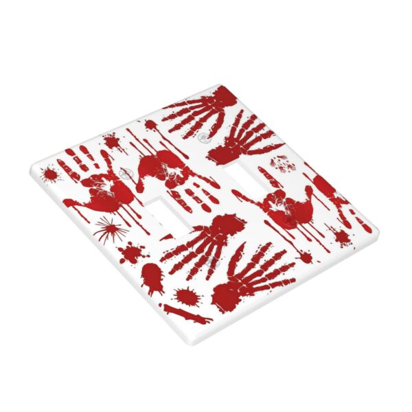 1Pcs Halloween Bloody Handprint Footprint Wall Plates decorative light switch cover plate Light Switch Cover Plate Decorative Wall Plate outlet covers wall plate - Image 2