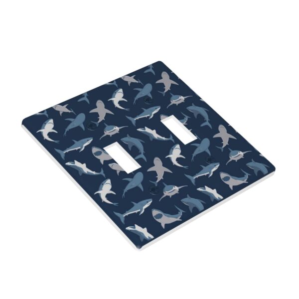1Pcs Blue Shark Wall Plates decorative light switch cover plate Light Switch Cover Plate Decorative Wall Plate outlet covers wall plate - Image 2