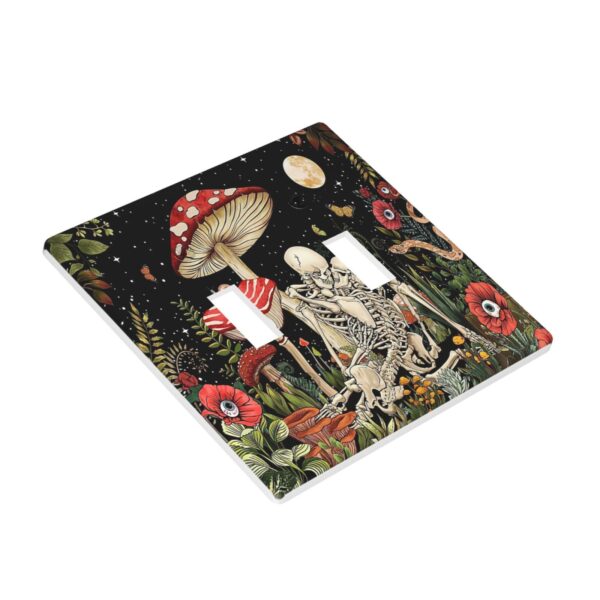 1Pcs Mushroom Skull Skeleton Moon Wall Plates decorative light switch cover plate Light Switch Cover Plate Decorative Wall Plate outlet covers wall plate - Image 3