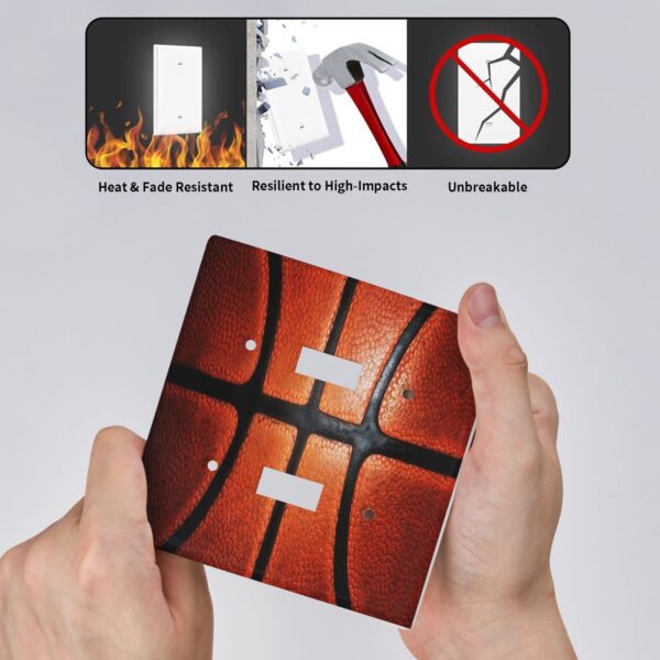 1Pcs Interesting basketball pattern Wall Plates decorative light switch cover plate Light Switch Cover Plate Decorative Wall Plate outlet covers wall plate - Image 4
