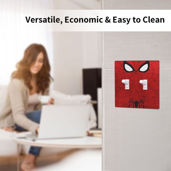 1Pcs Red Spider Web Wall Plates decorative light switch cover plate Light Switch Cover Plate Decorative Wall Plate outlet covers wall plate - Image 5