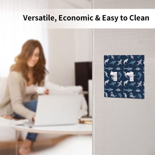 1Pcs Blue Shark Wall Plates decorative light switch cover plate Light Switch Cover Plate Decorative Wall Plate outlet covers wall plate - Image 5