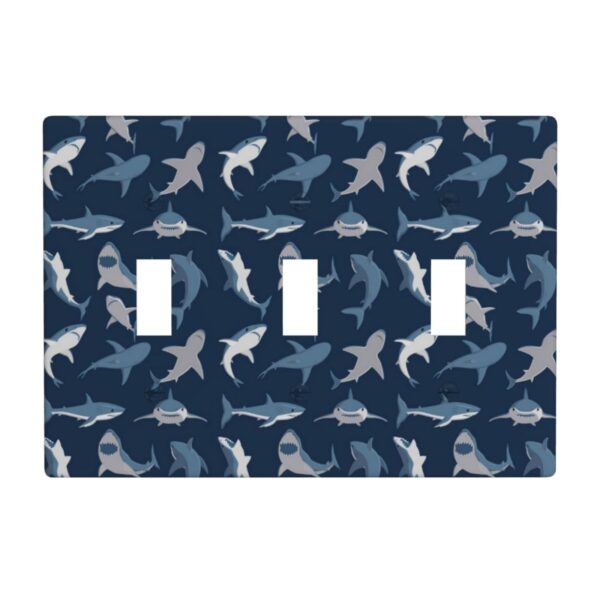 1Pcs Blue Shark Wall Plates decorative light switch cover plate Light Switch Cover Plate Decorative Wall Plate outlet covers wall plate