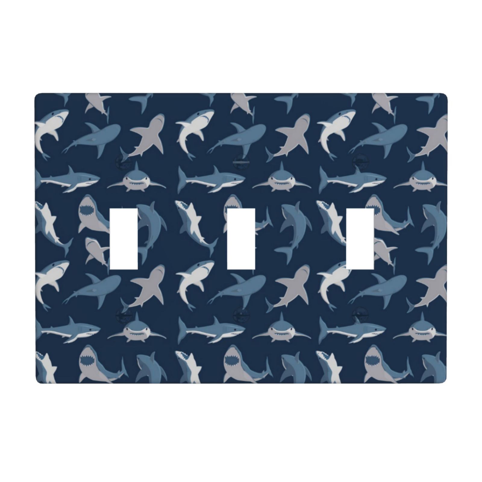1Pcs Blue Shark Wall Plates decorative light switch cover plate Light Switch Cover Plate Decorative Wall Plate outlet covers wall plate