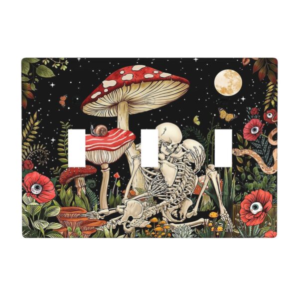 1Pcs Mushroom Skull Skeleton Moon Wall Plates decorative light switch cover plate Light Switch Cover Plate Decorative Wall Plate outlet covers wall plate