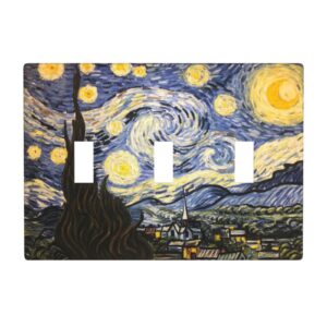 1Pcs The Starry Night Wall Plates decorative light switch cover plate Light Switch Cover Plate Decorative Wall Plate outlet covers wall plate