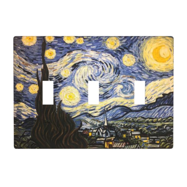 1Pcs The Starry Night Wall Plates decorative light switch cover plate Light Switch Cover Plate Decorative Wall Plate outlet covers wall plate