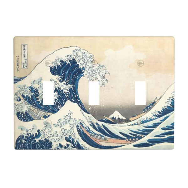 1Pcs The Great Wave off Kanagawa Wall Plates decorative light switch cover plate Light Switch Cover Plate Decorative Wall Plate outlet covers wall plate