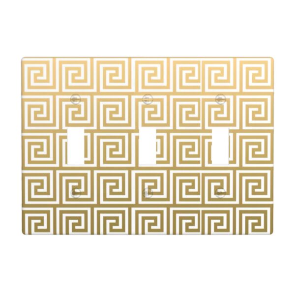 1Pcs White Greek Key Pattern Wall Plates decorative light switch cover plate Light Switch Cover Plate Decorative Wall Plate outlet covers wall plate