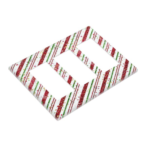 1Pcs Candy-Cane-Stripes Red Green Star Christmas Holiday Wall Plates decorative light switch cover plate Light Switch Cover Plate Decorative Wall Plate outlet covers wall plate - Image 5
