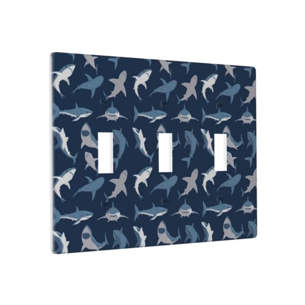 1Pcs Blue Shark Wall Plates decorative light switch cover plate Light Switch Cover Plate Decorative Wall Plate outlet covers wall plate - Image 2