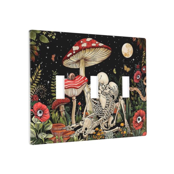 1Pcs Mushroom Skull Skeleton Moon Wall Plates decorative light switch cover plate Light Switch Cover Plate Decorative Wall Plate outlet covers wall plate - Image 2