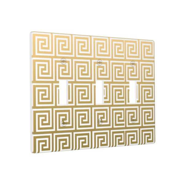 1Pcs White Greek Key Pattern Wall Plates decorative light switch cover plate Light Switch Cover Plate Decorative Wall Plate outlet covers wall plate - Image 2
