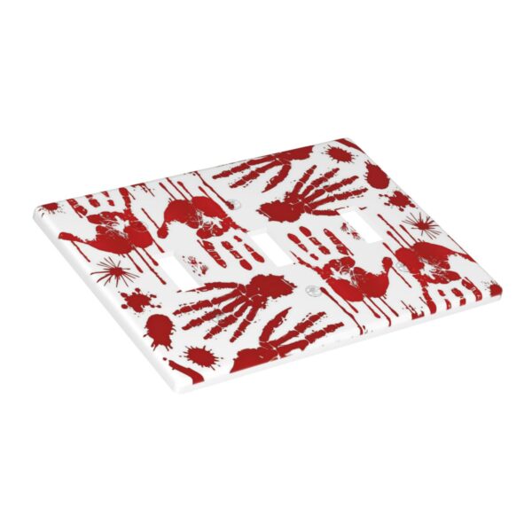 1Pcs Halloween Bloody Handprint Footprint Wall Plates decorative light switch cover plate Light Switch Cover Plate Decorative Wall Plate outlet covers wall plate - Image 2