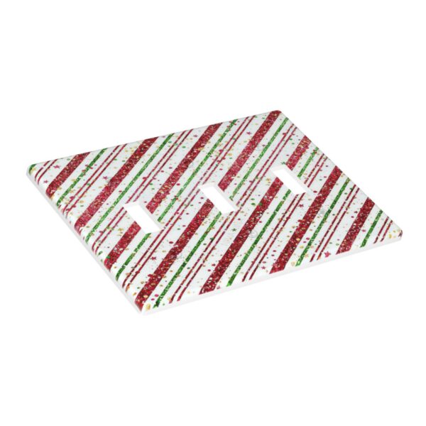 1Pcs Candy-Cane-Stripes Red Green Star Christmas Holiday Wall Plates decorative light switch cover plate Light Switch Cover Plate Decorative Wall Plate outlet covers wall plate - Image 2