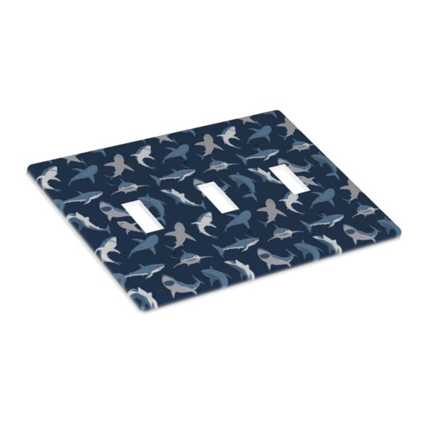 1Pcs Blue Shark Wall Plates decorative light switch cover plate Light Switch Cover Plate Decorative Wall Plate outlet covers wall plate - Image 3