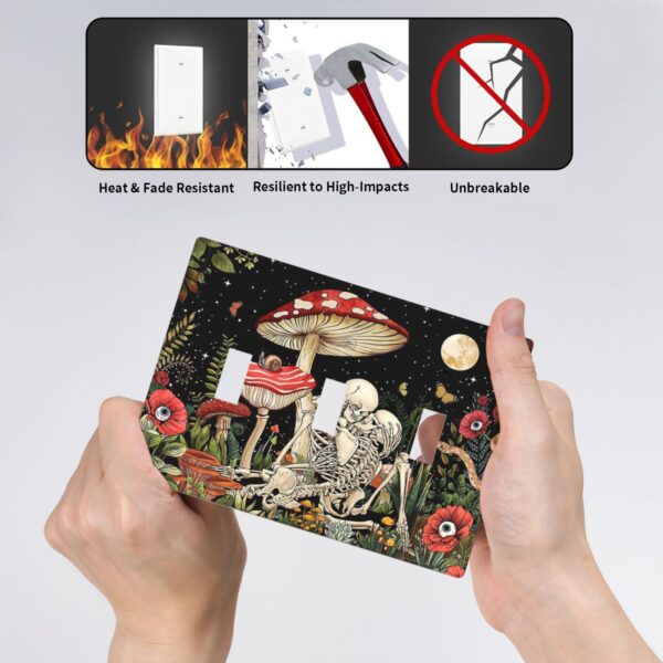 1Pcs Mushroom Skull Skeleton Moon Wall Plates decorative light switch cover plate Light Switch Cover Plate Decorative Wall Plate outlet covers wall plate - Image 5